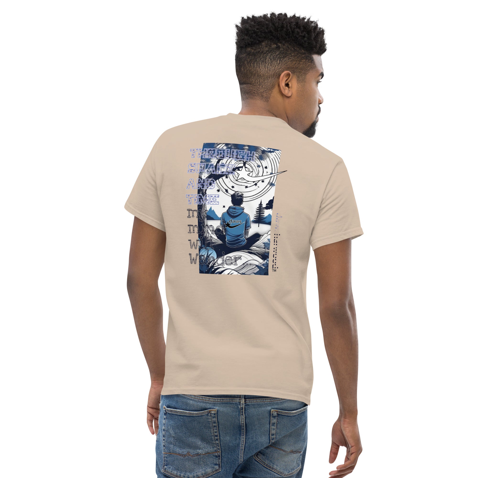 Daws Through space and time my mind will wander Men's classic tee