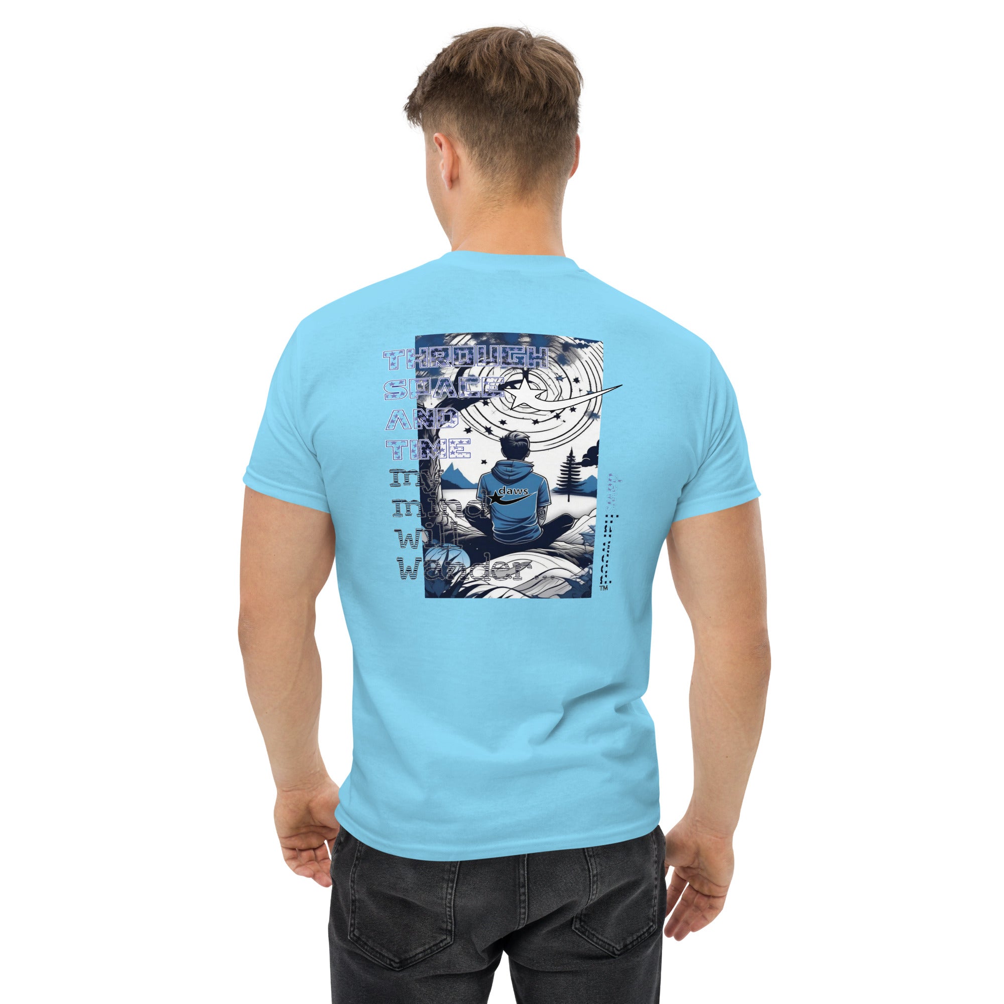 Daws Through space and time my mind will wander Men's classic tee