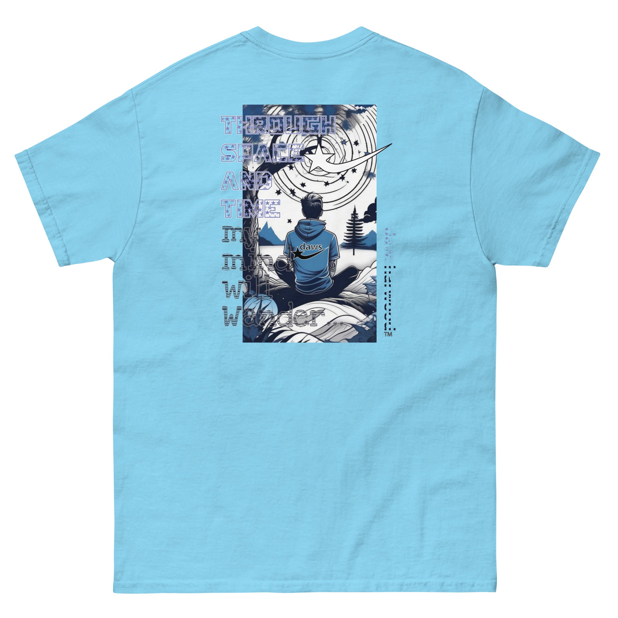 Daws Through space and time my mind will wander Men's classic tee