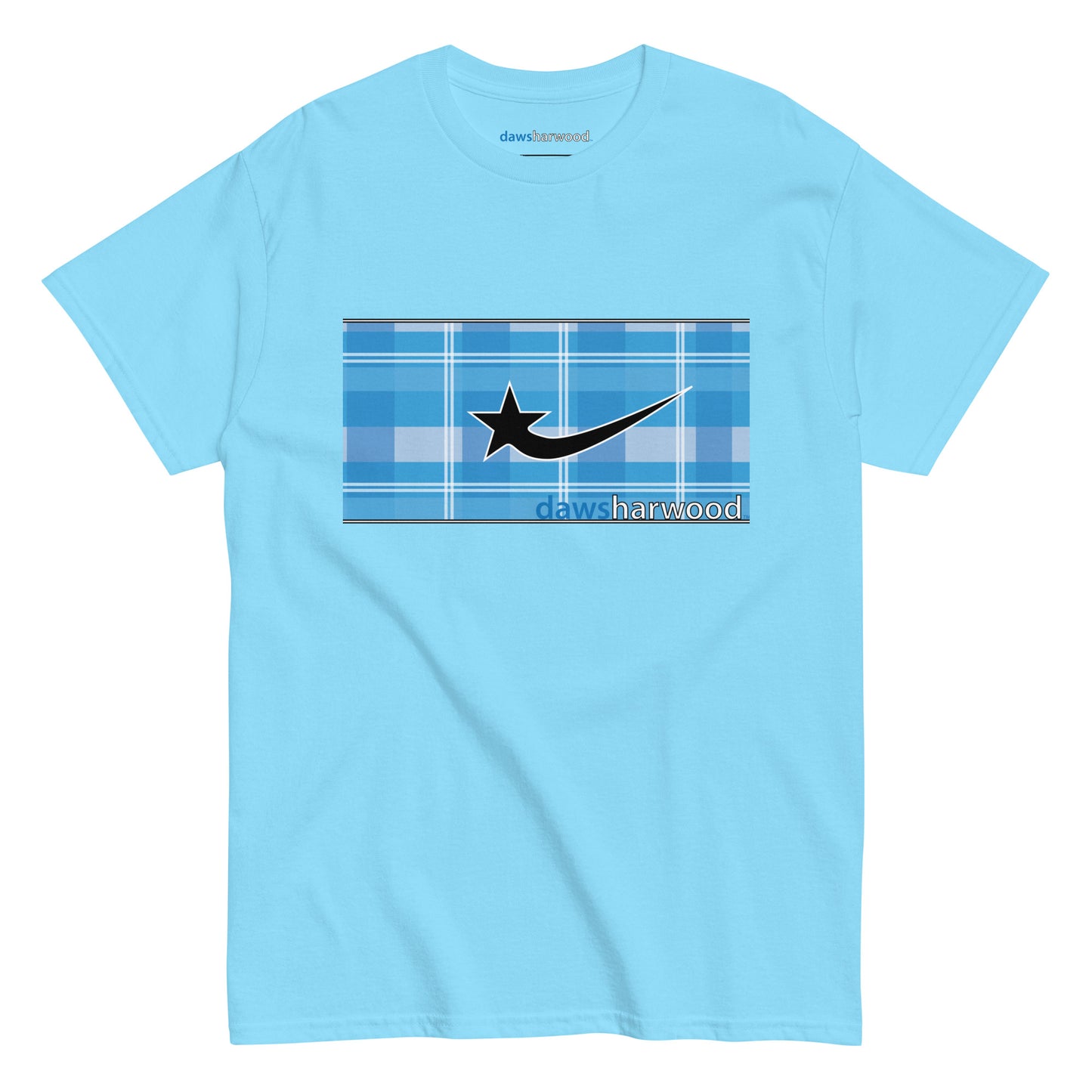 Daws logo blue plaid accent Men's classic tee