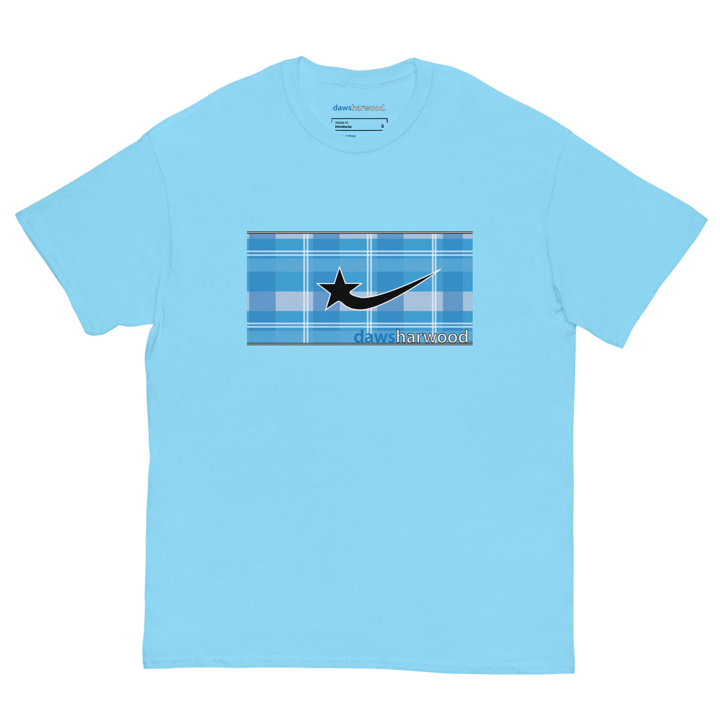 Daws logo blue plaid accent Men's classic tee