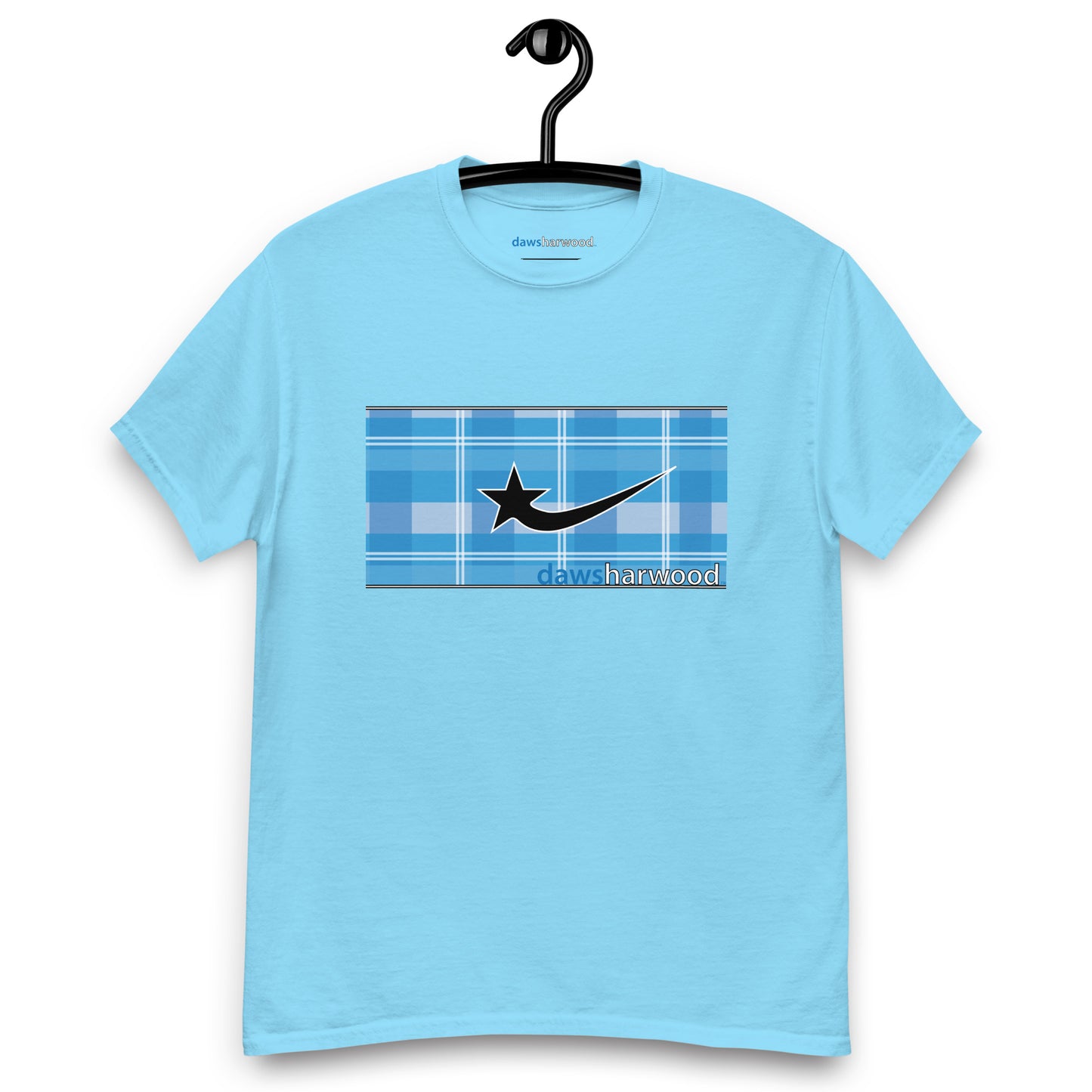 Daws logo blue plaid accent Men's classic tee