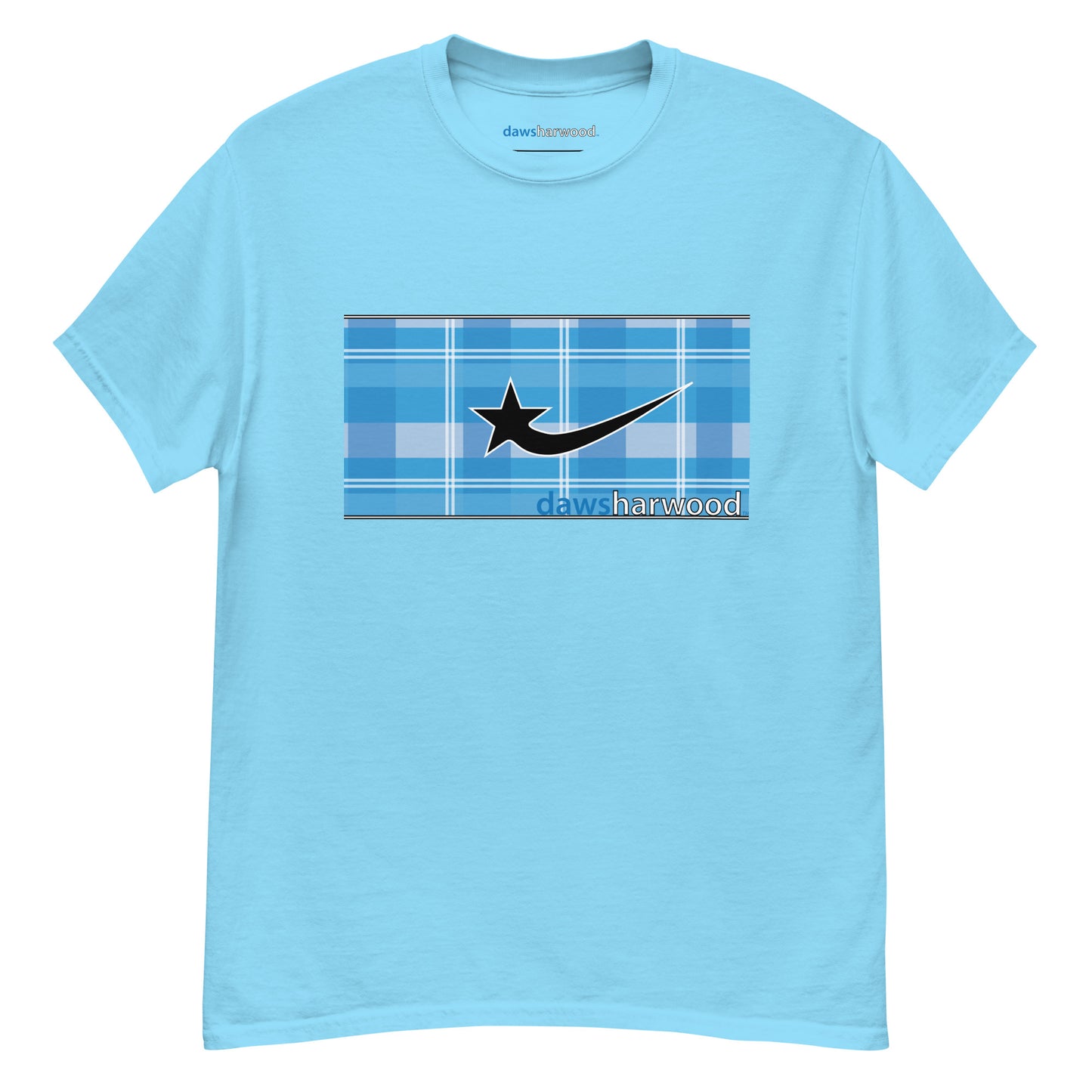 Daws logo blue plaid accent Men's classic tee