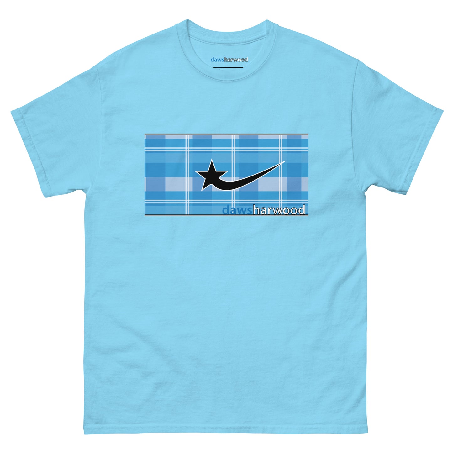 Daws logo blue plaid accent Men's classic tee