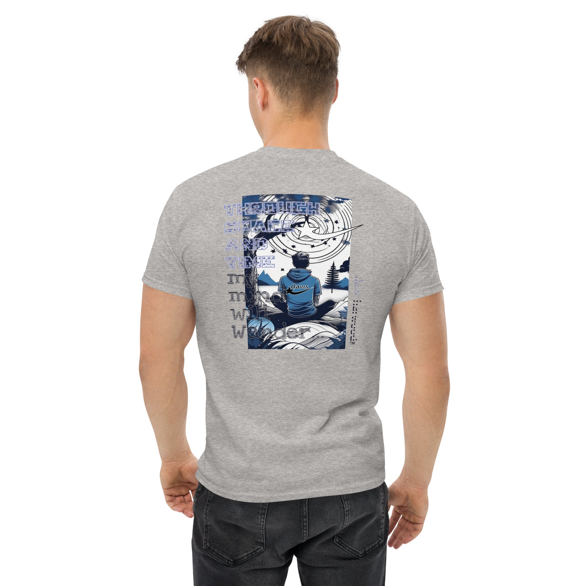 Daws Through space and time my mind will wander Men's classic tee