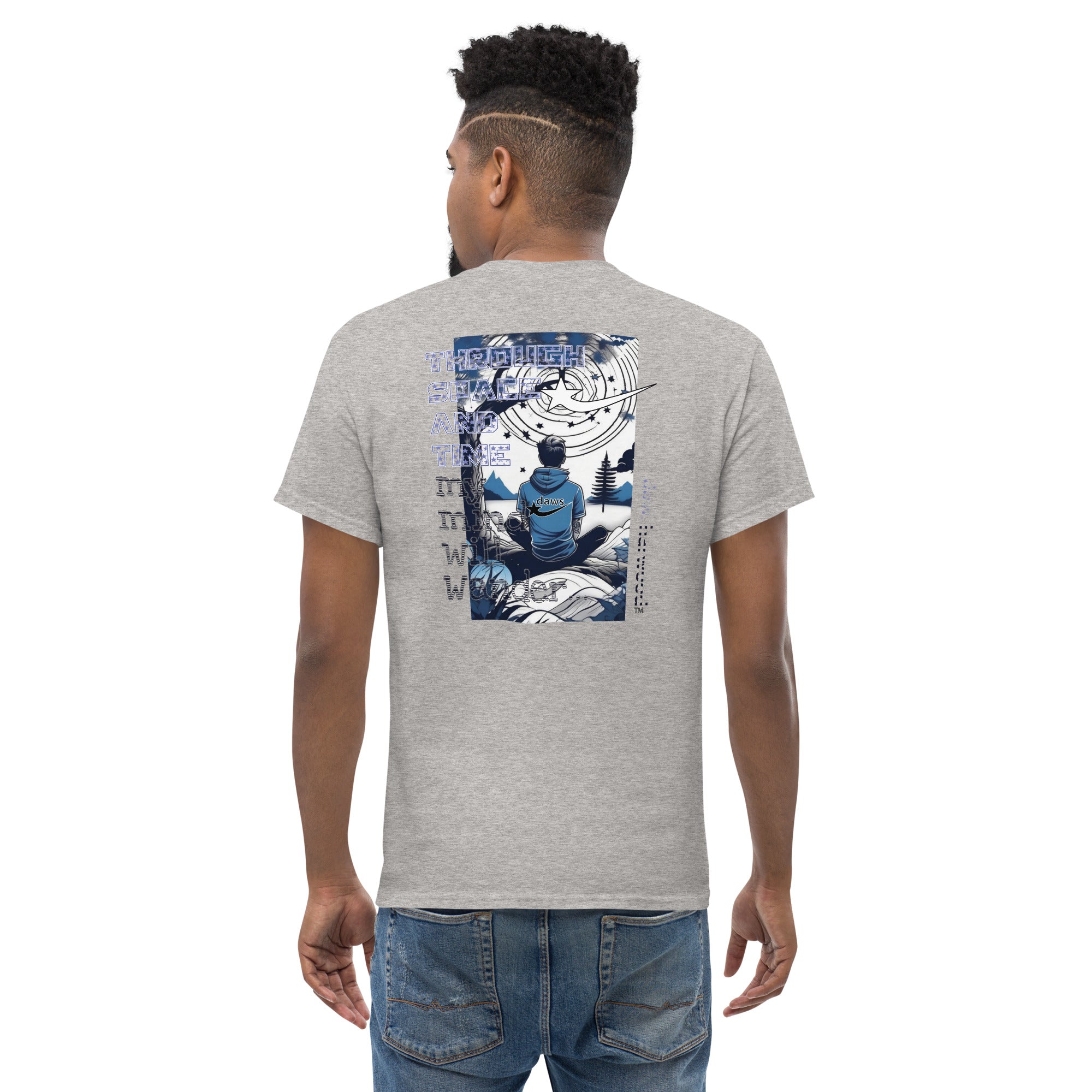 Daws Through space and time my mind will wander Men's classic tee