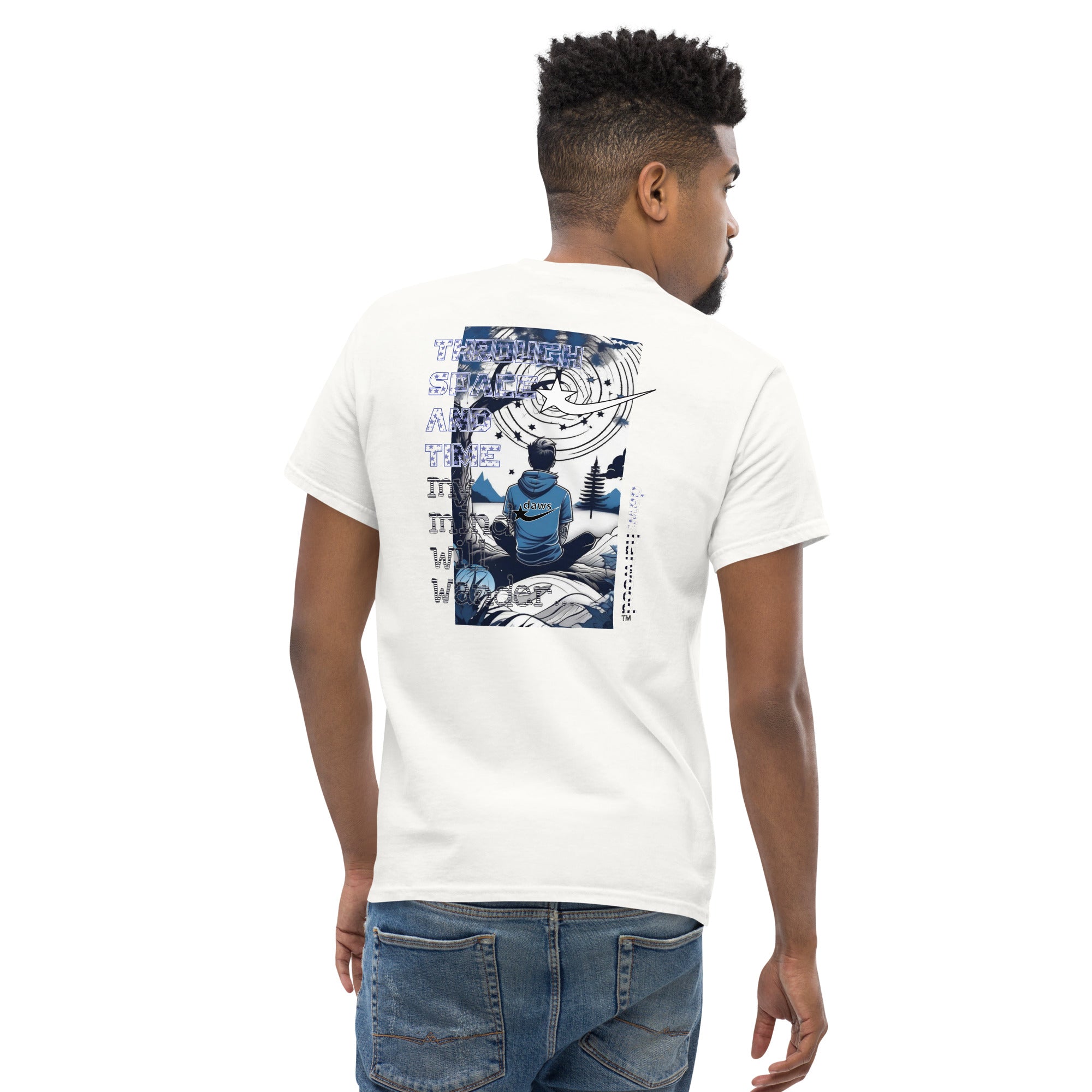 Daws Through space and time my mind will wander Men's classic tee