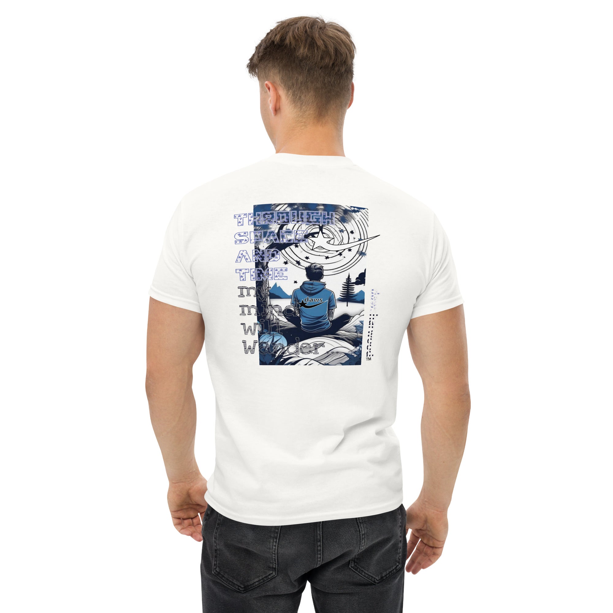 Daws Through space and time my mind will wander Men's classic tee