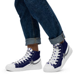 Daws Navy Starsalign Men’s high top canvas shooting star shoes