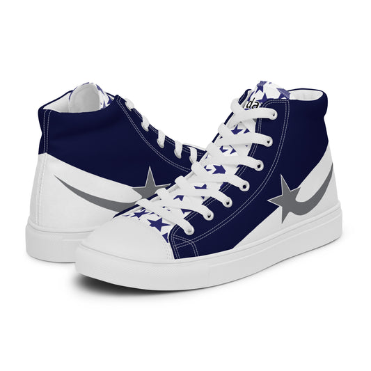 Daws Navy Starsalign Men’s high top canvas shooting star shoes