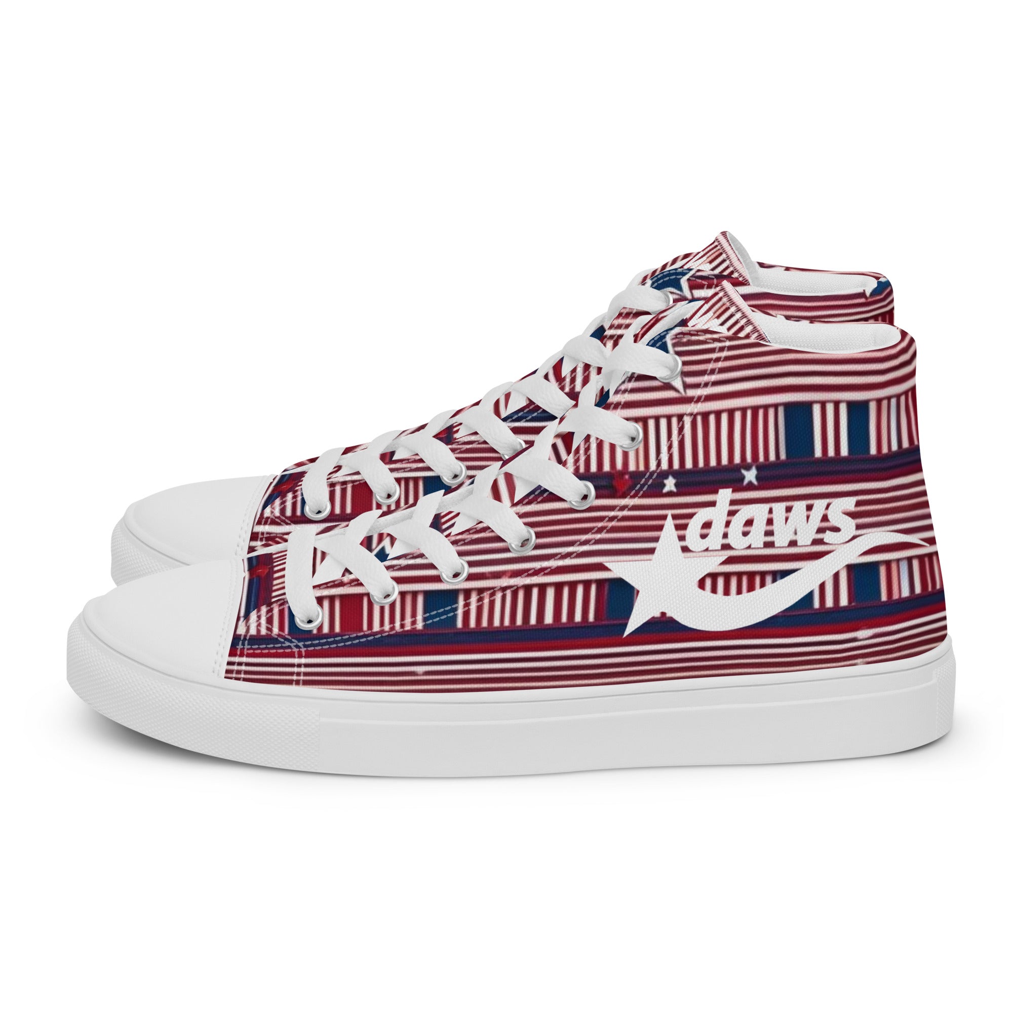 Daws Star plaid Men’s high top canvas shooting star shoes