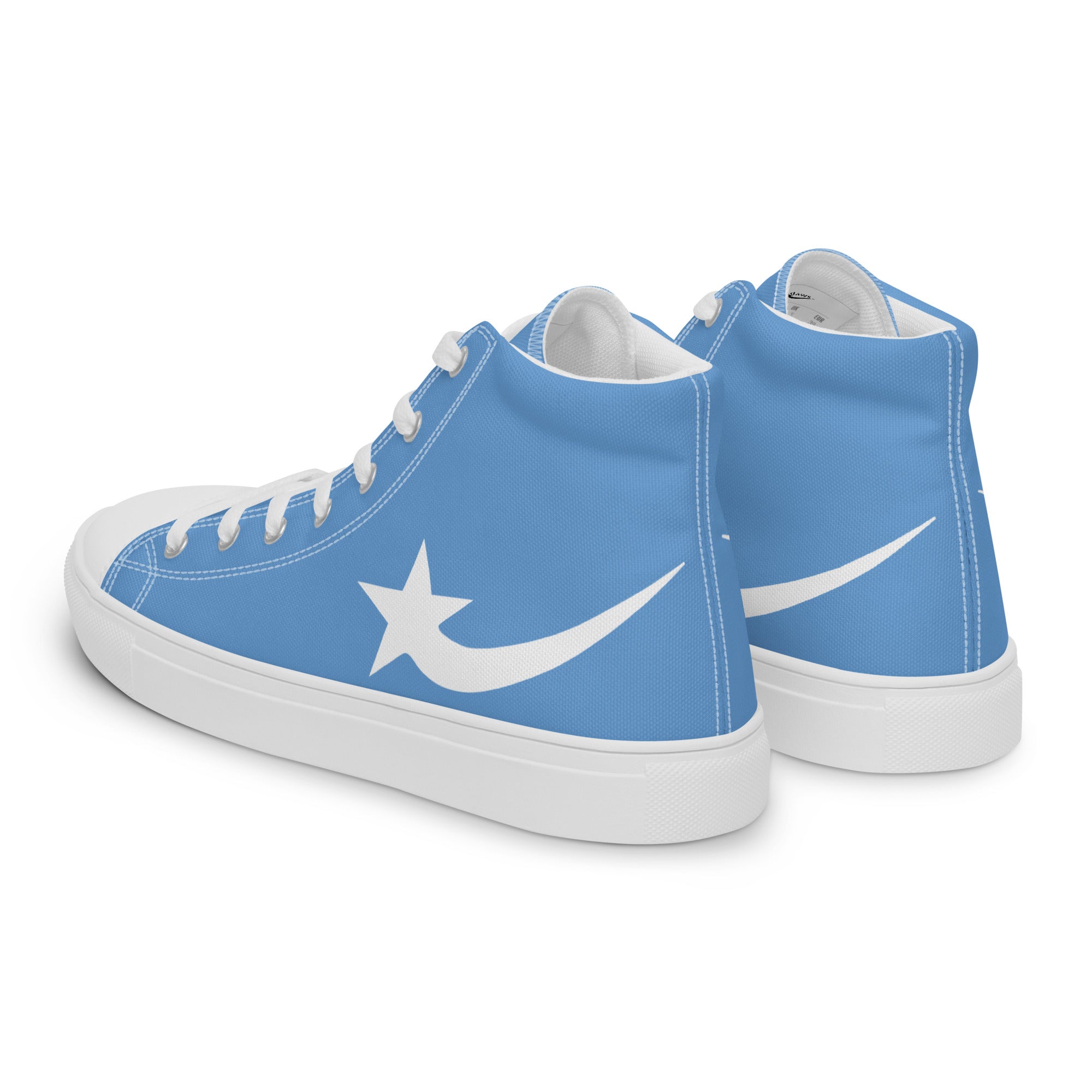 Daws blue Men’s high top canvas shoes