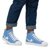 Daws blue Men’s high top canvas shoes