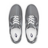 Daws grey pattern Men’s lace-up canvas shoes