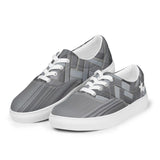 Daws grey pattern Men’s lace-up canvas shoes