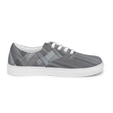 Daws grey pattern Men’s lace-up canvas shoes