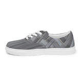 Daws grey pattern Men’s lace-up canvas shoes