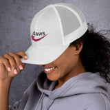 Daws pink logo white Trucker Cap