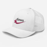 Daws pink logo white Trucker Cap