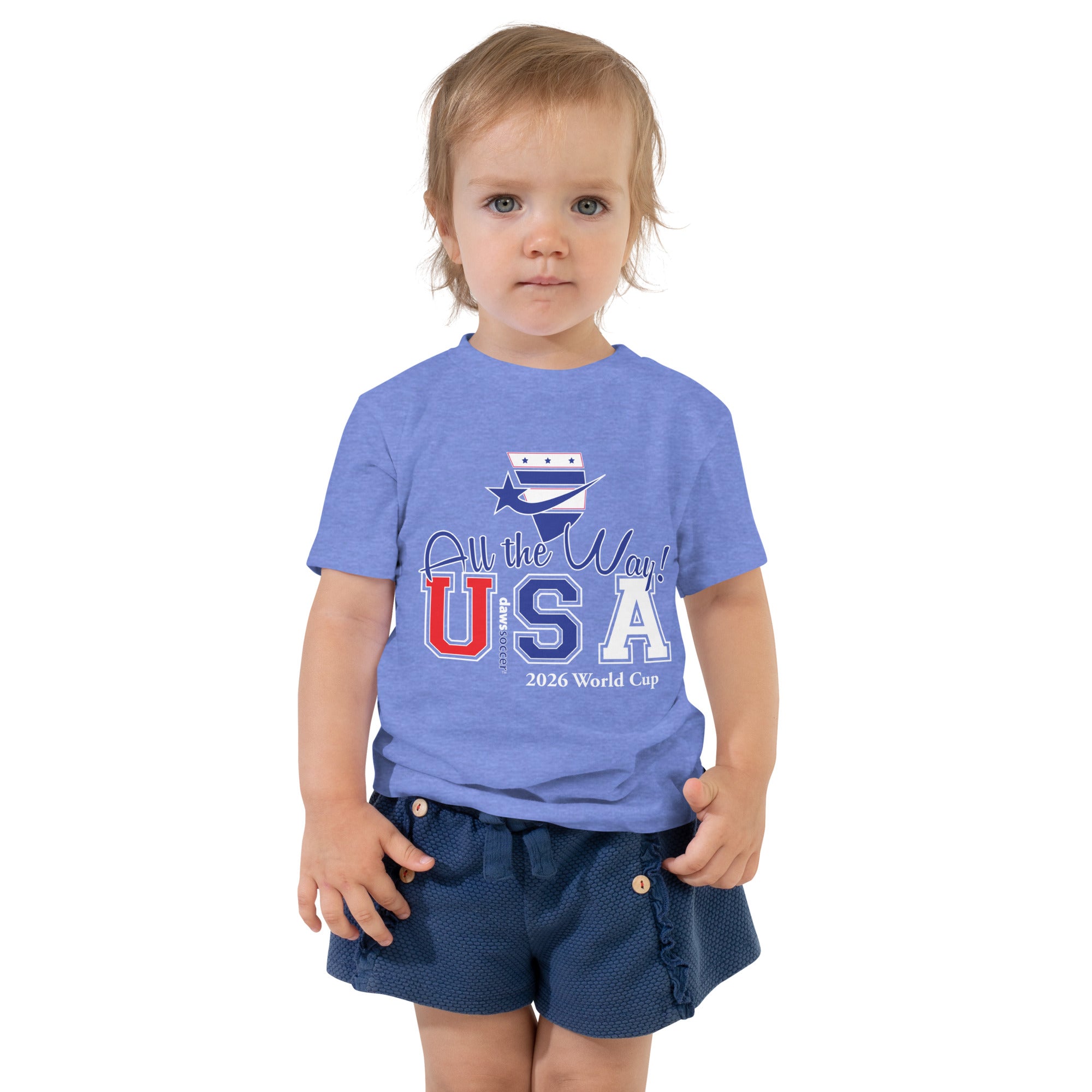 USA all the way world cup 2026 Toddler Short Sleeve Tee