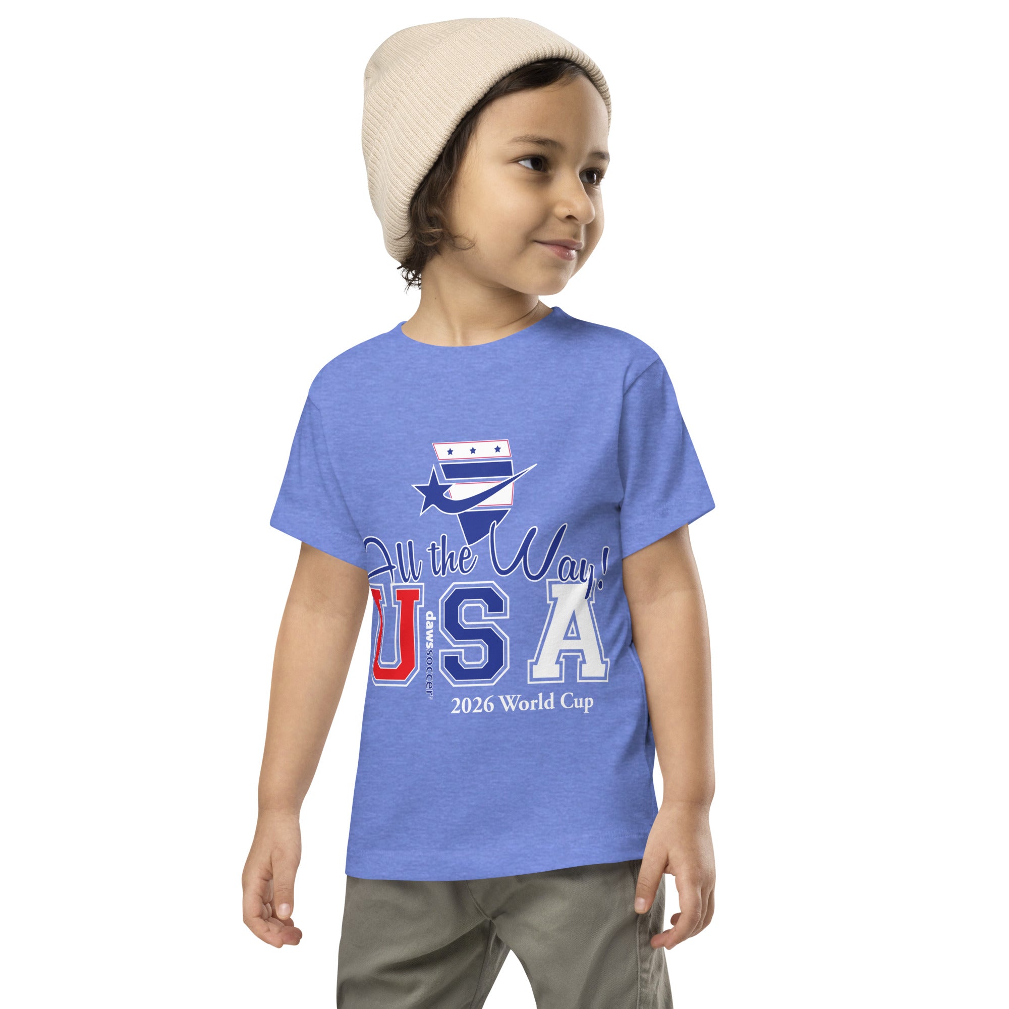 USA all the way world cup 2026 Toddler Short Sleeve Tee