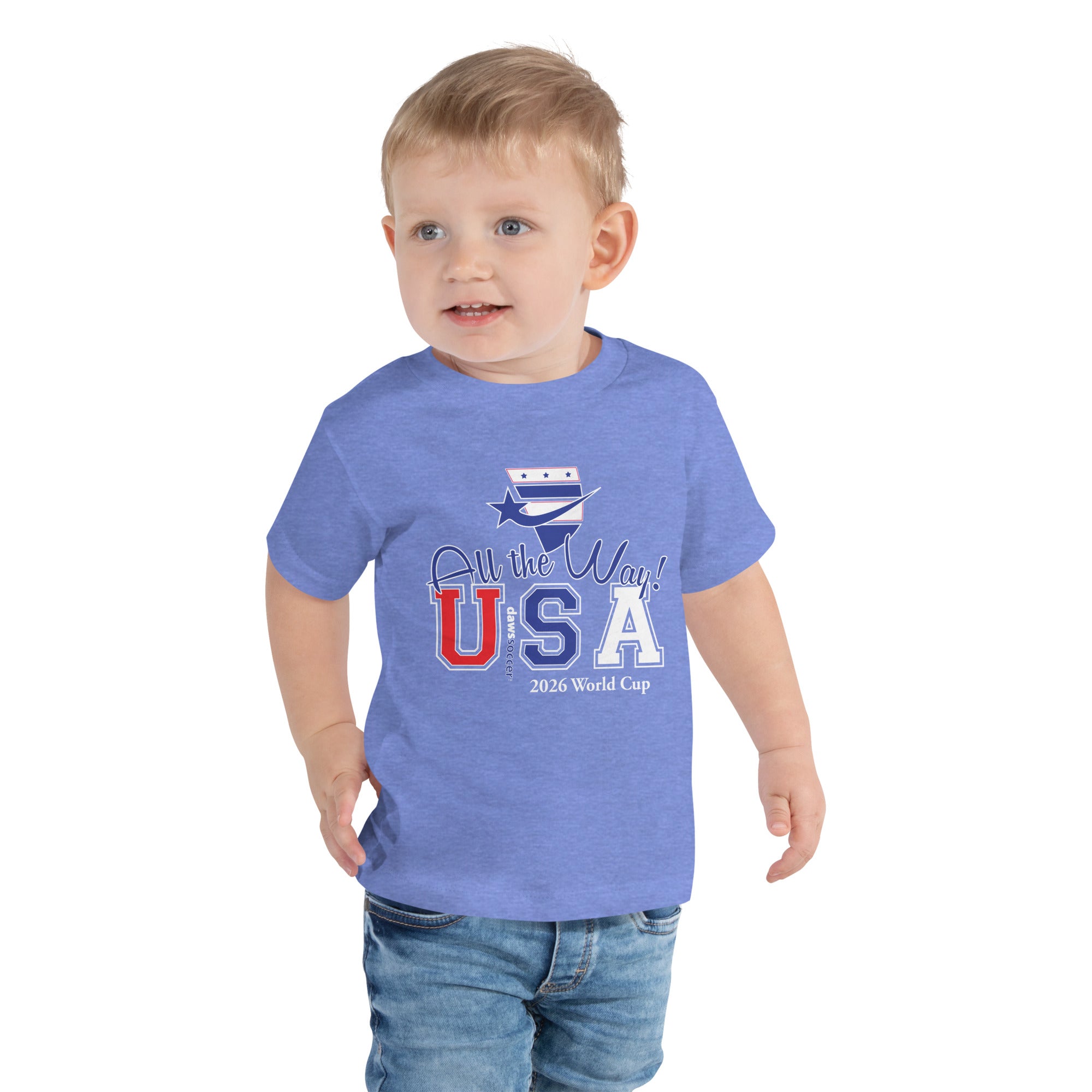 USA all the way world cup 2026 Toddler Short Sleeve Tee