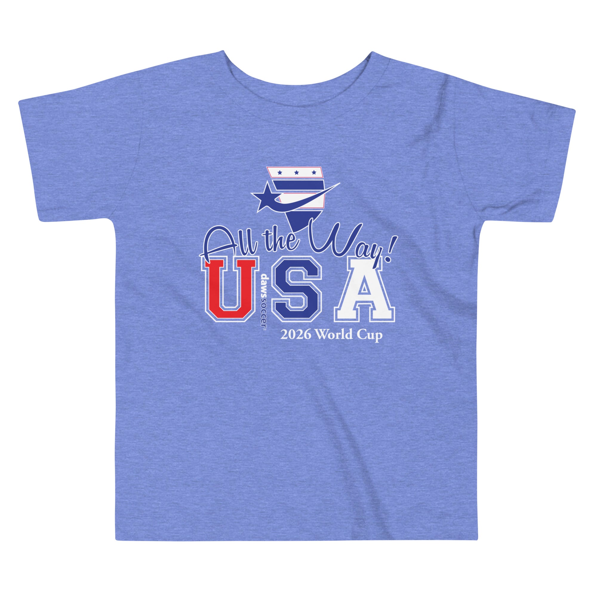 USA all the way world cup 2026 Toddler Short Sleeve Tee