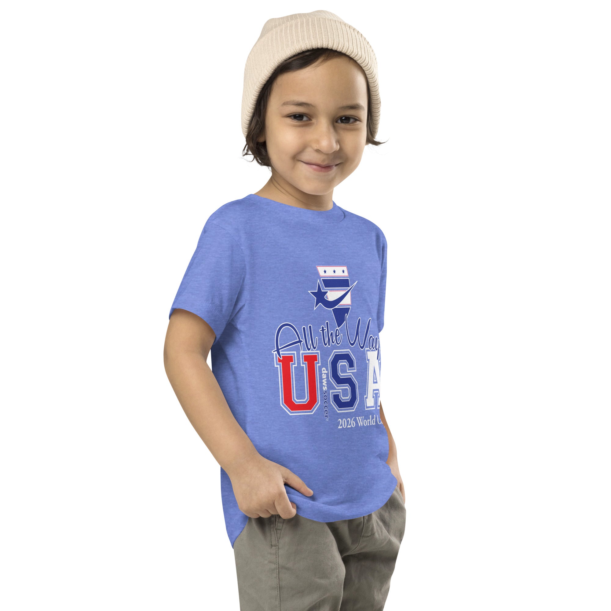 USA all the way world cup 2026 Toddler Short Sleeve Tee