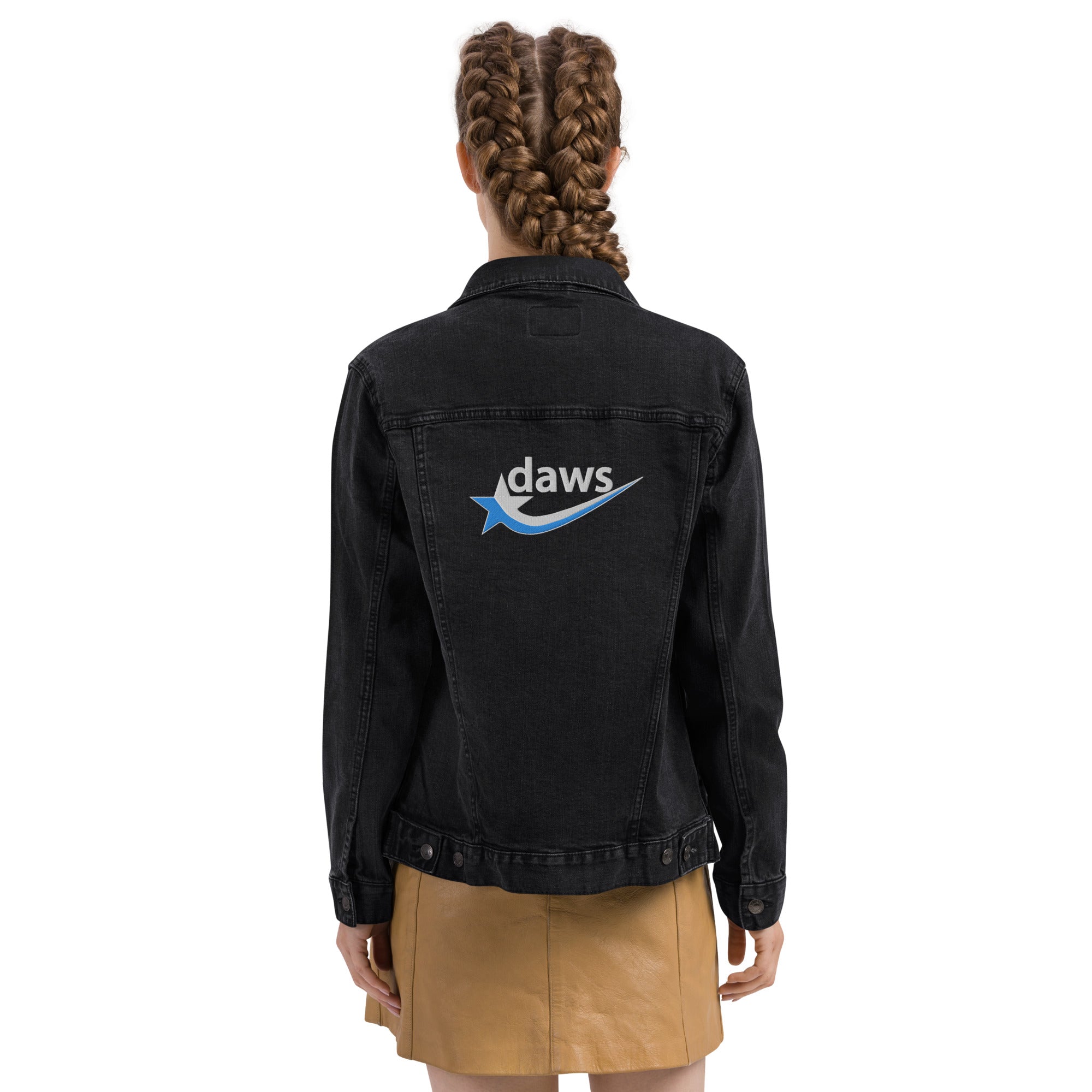 Daws split logo Unisex denim jacket