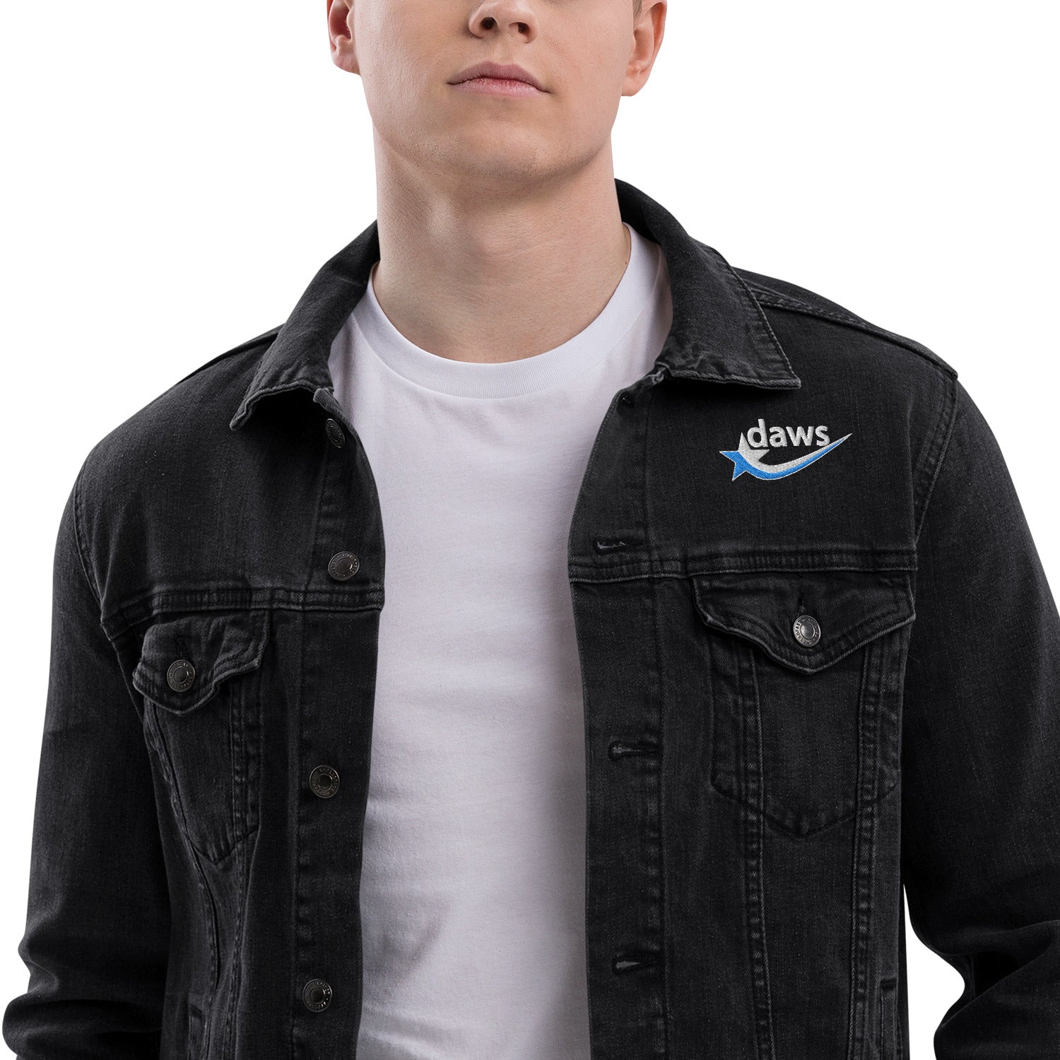 Daws split logo Unisex denim jacket