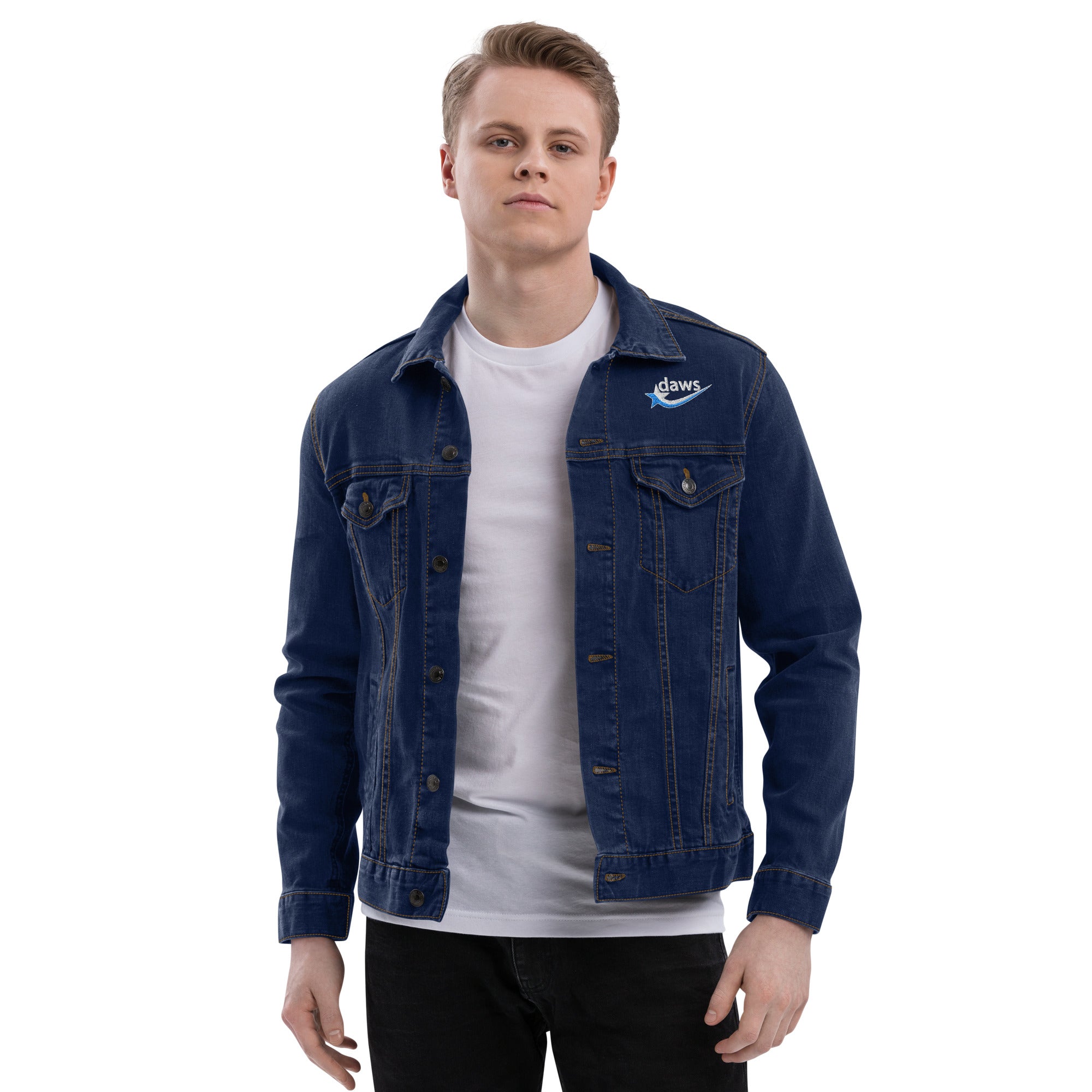 Daws split logo Unisex denim jacket