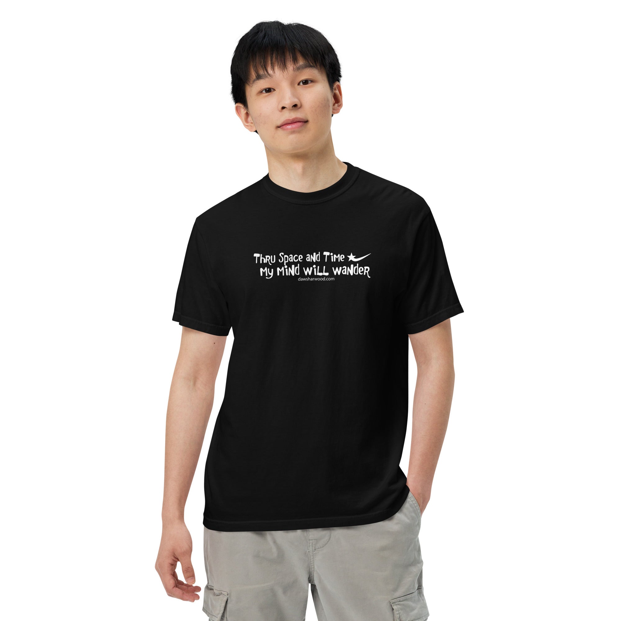 Daws thru space and time my mind will wander Unisex garment-dyed heavyweight t-shirt