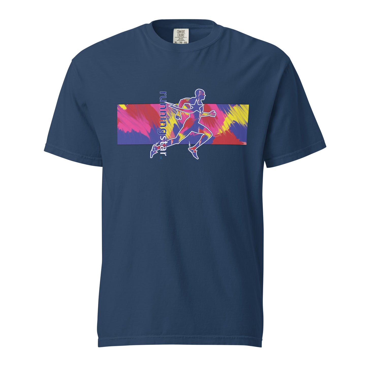 Daws running star multi accent Unisex garment-dyed heavyweight t-shirt