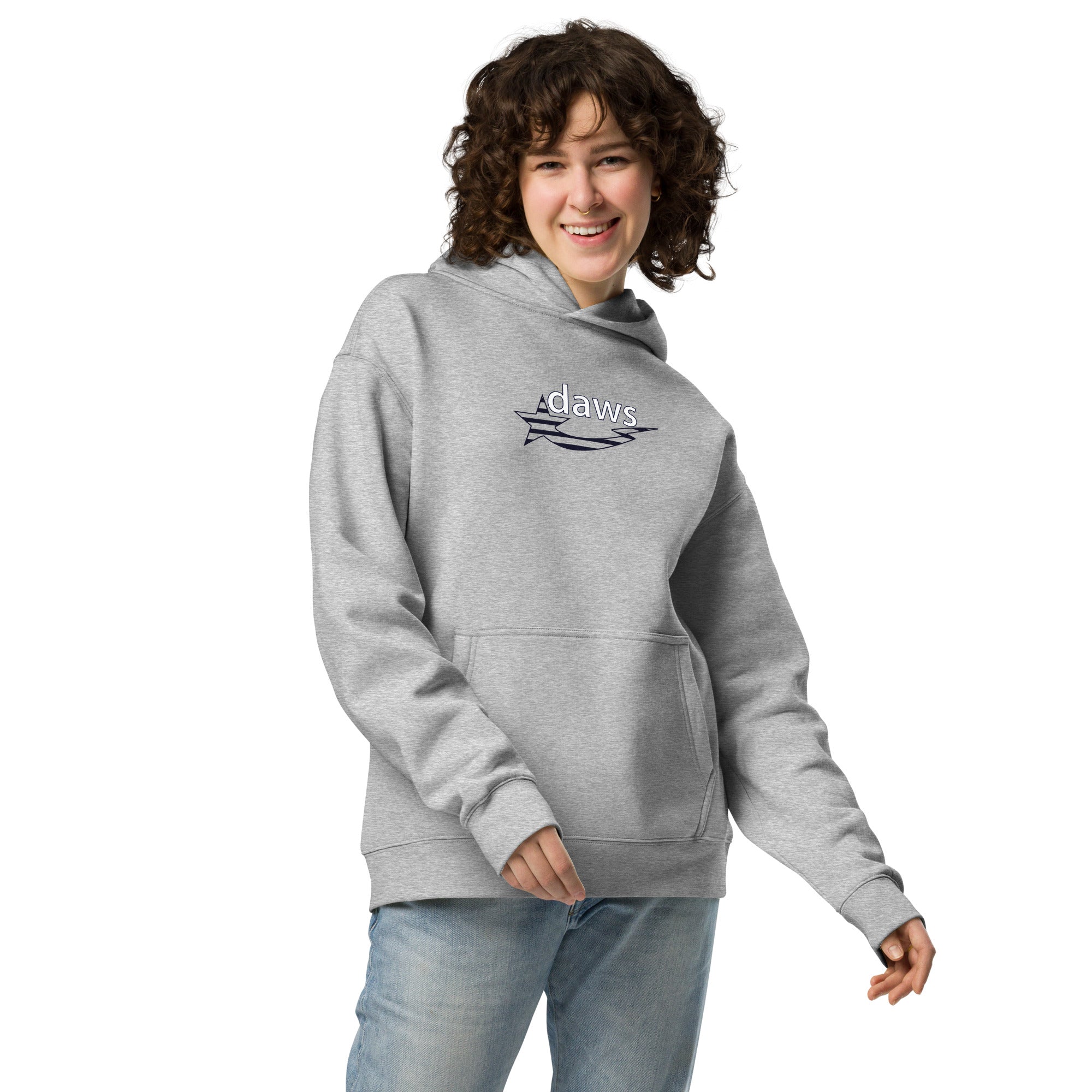 Daws legend logo navy stripes Unisex oversized hoodie