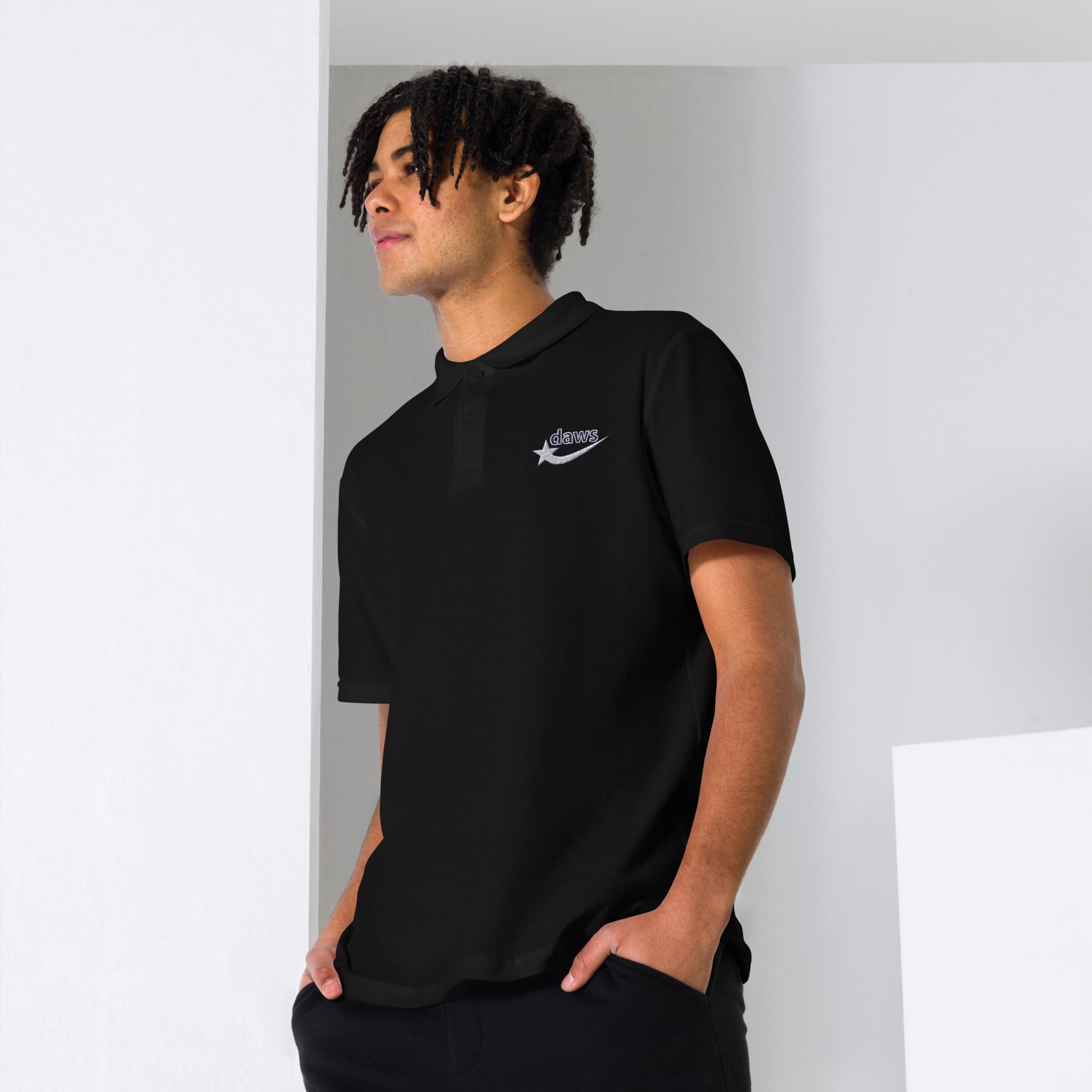 Daws embroidery logo Unisex pique polo shirt