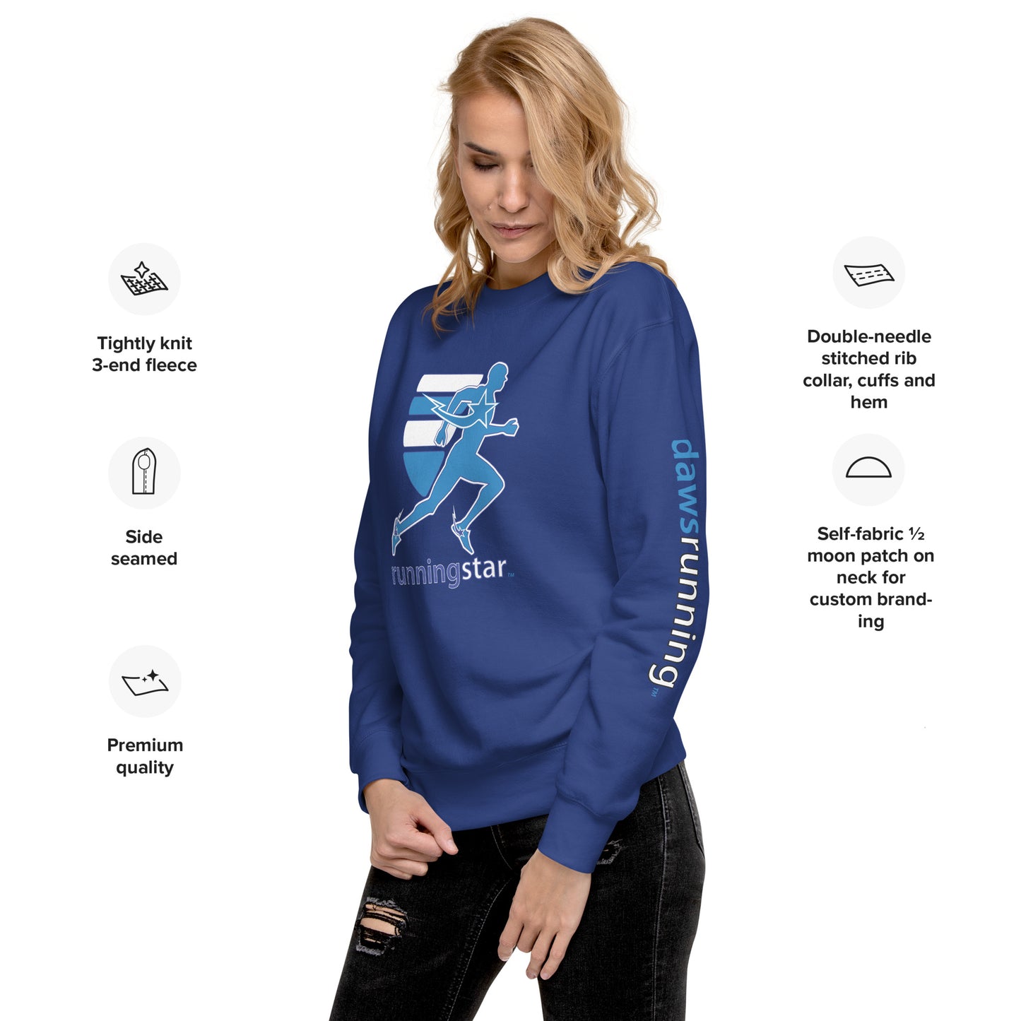 Daws running star sheild Unisex Premium Sweatshirt