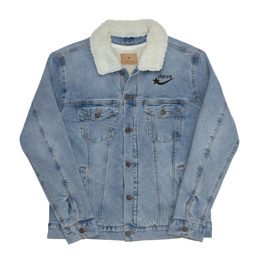 Daws Logo Unisex denim sherpa jacket