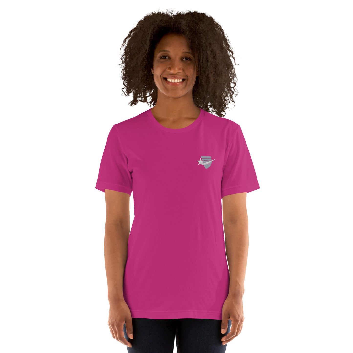 Daws embroidery logo pink Unisex t-shirt