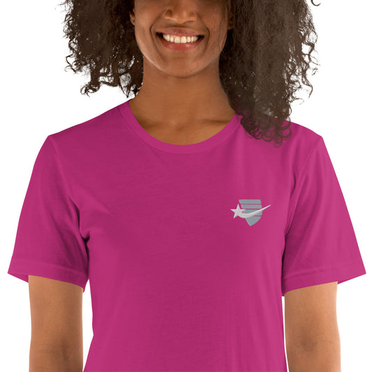 Daws embroidery logo pink Unisex t-shirt