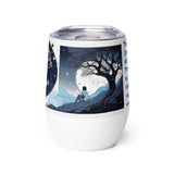 DAWS thru space and time my mind will wanderWine tumbler