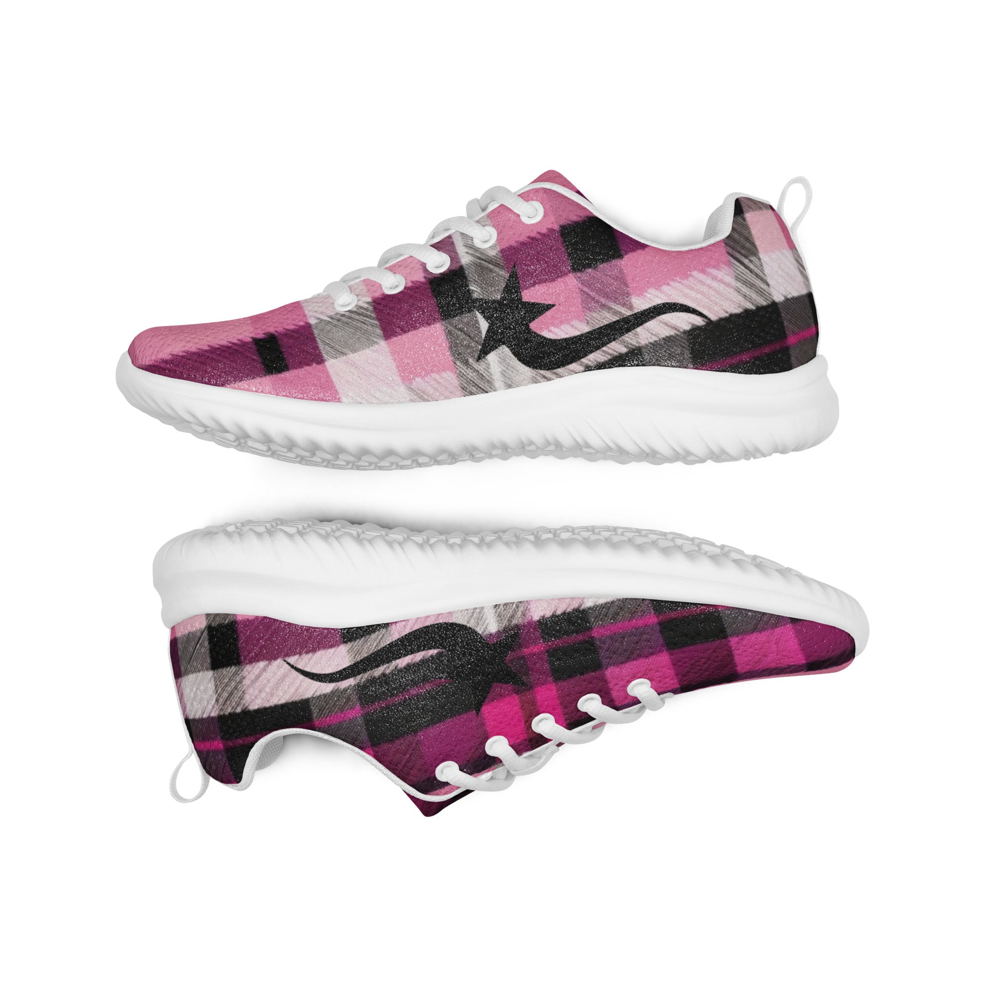 Daws pink plaid Women’s running shoes