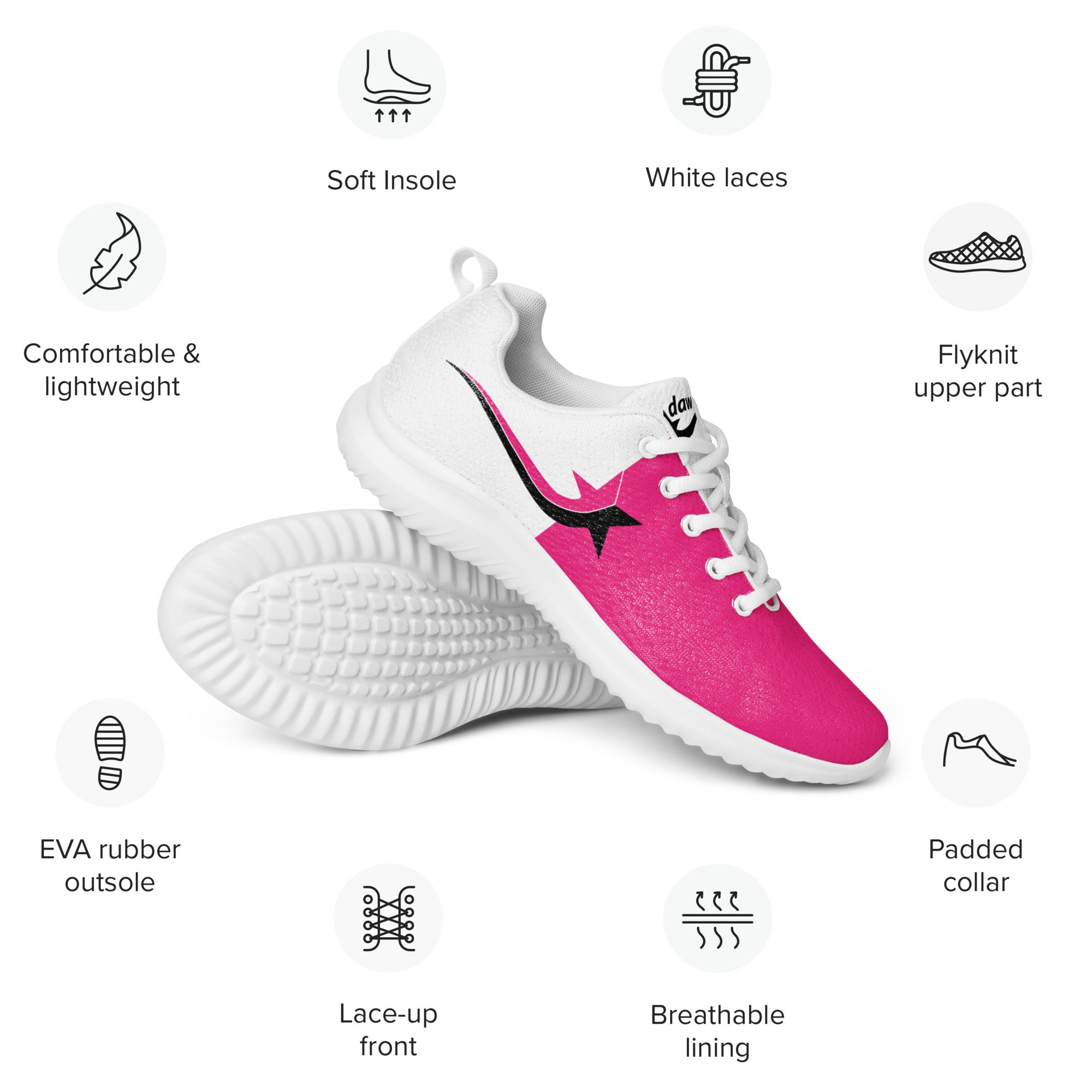 Daws split logo pink Women’s athletic shoes