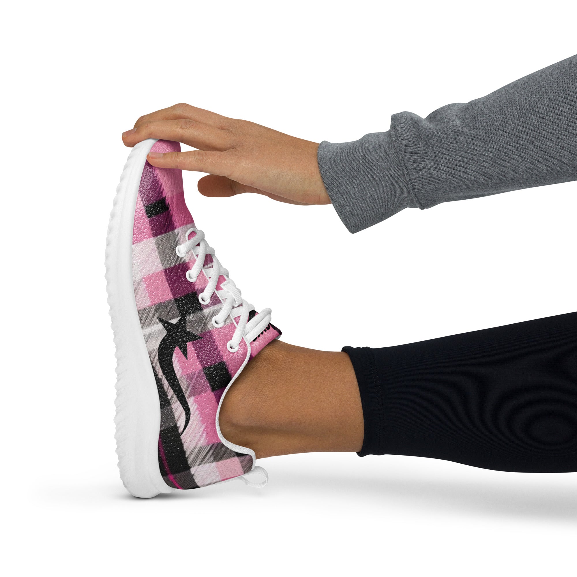 Daws pink plaid Women’s running shoes