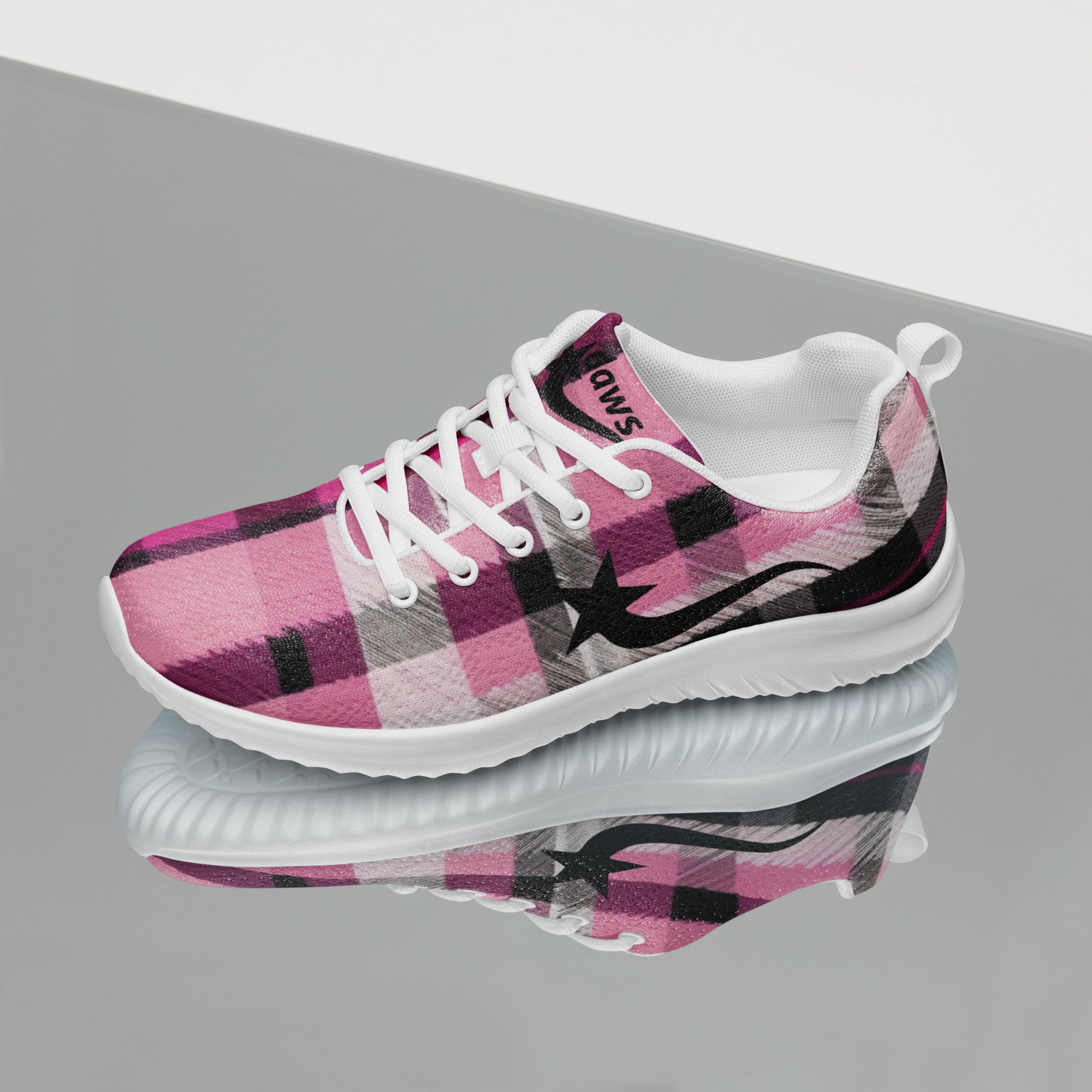 Daws pink plaid Women’s running shoes