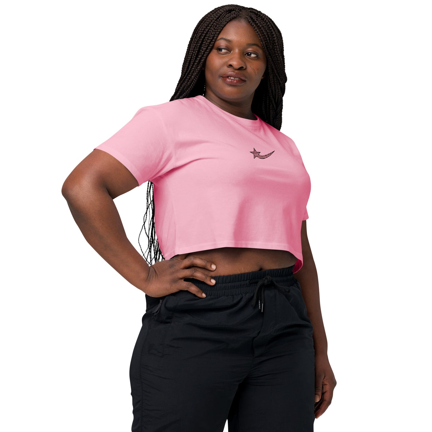 Daws Star Sripes embroidery Women’s crop top