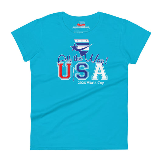 USA all the way world cup 2026 Women's short sleeve t-shirt