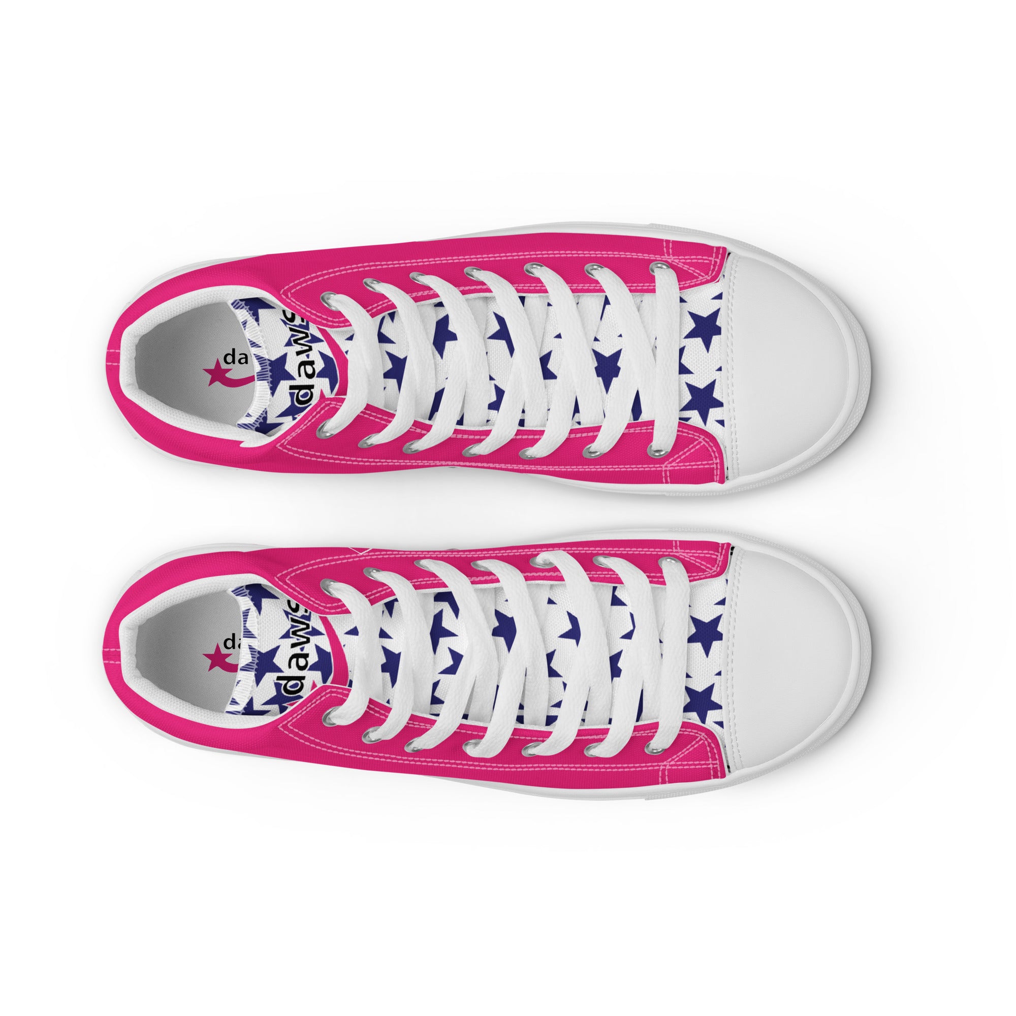 Daws barbistyle pink stars Women’s high top canvas shooting star shoes