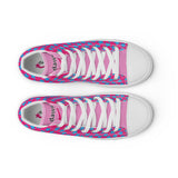 Daws Pink slant stars Women’s high top canvas shooting star shoes