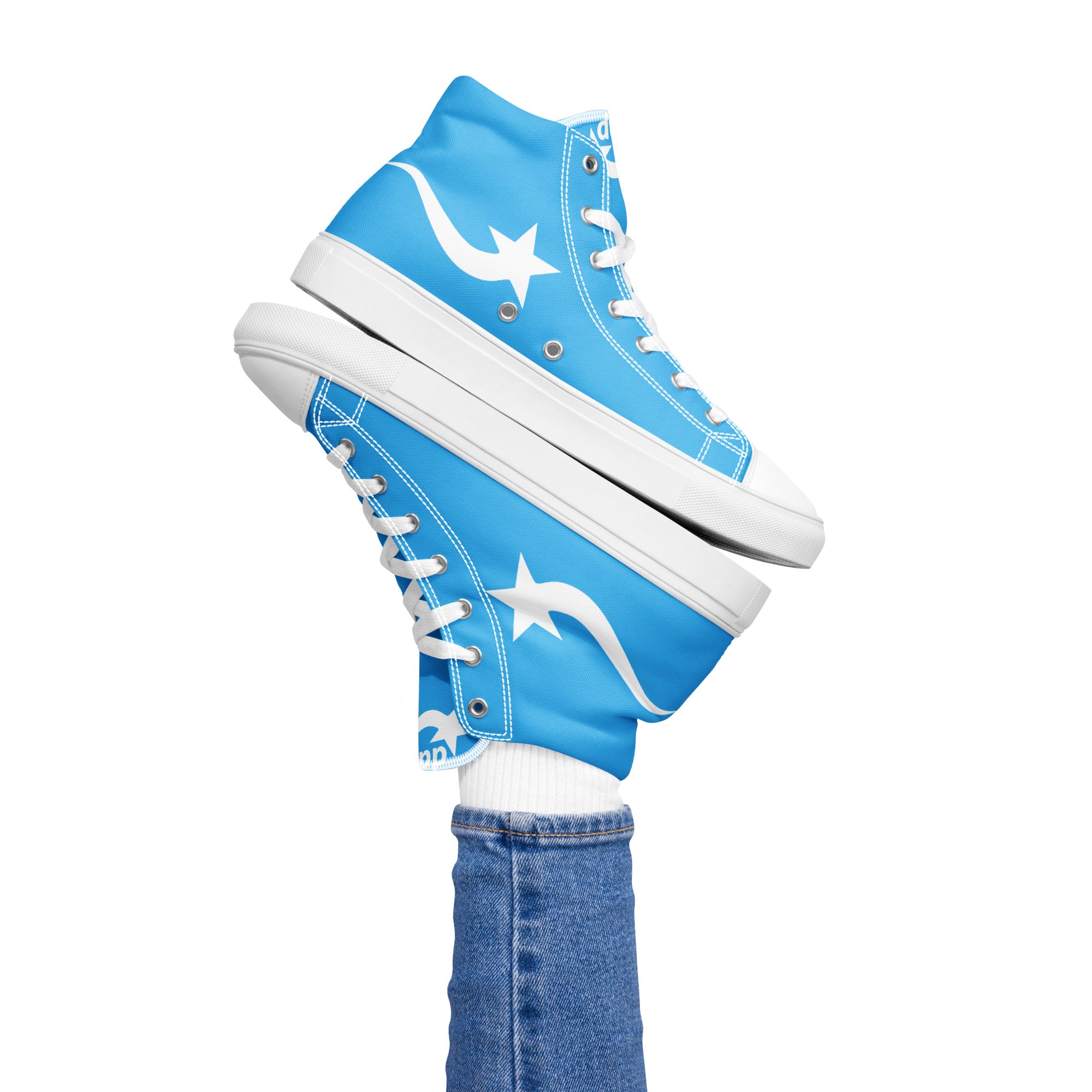 Daws Blue Star Women’s high top canvas shoes