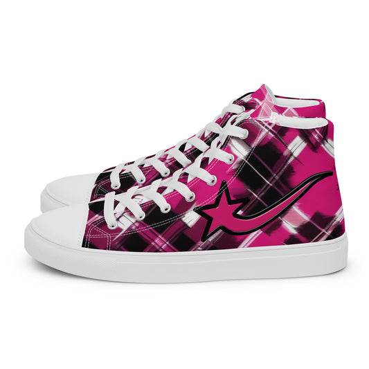 Daws starlight plaid Women’s high top canvas shoes